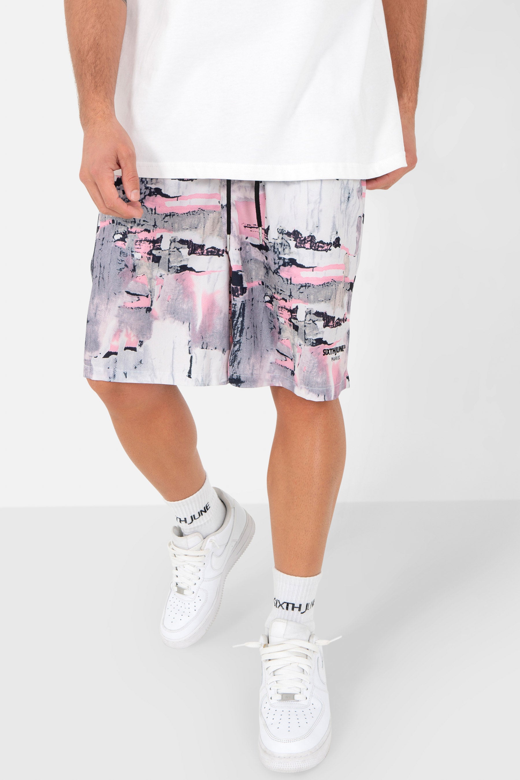 Short fluide tie dye Gris