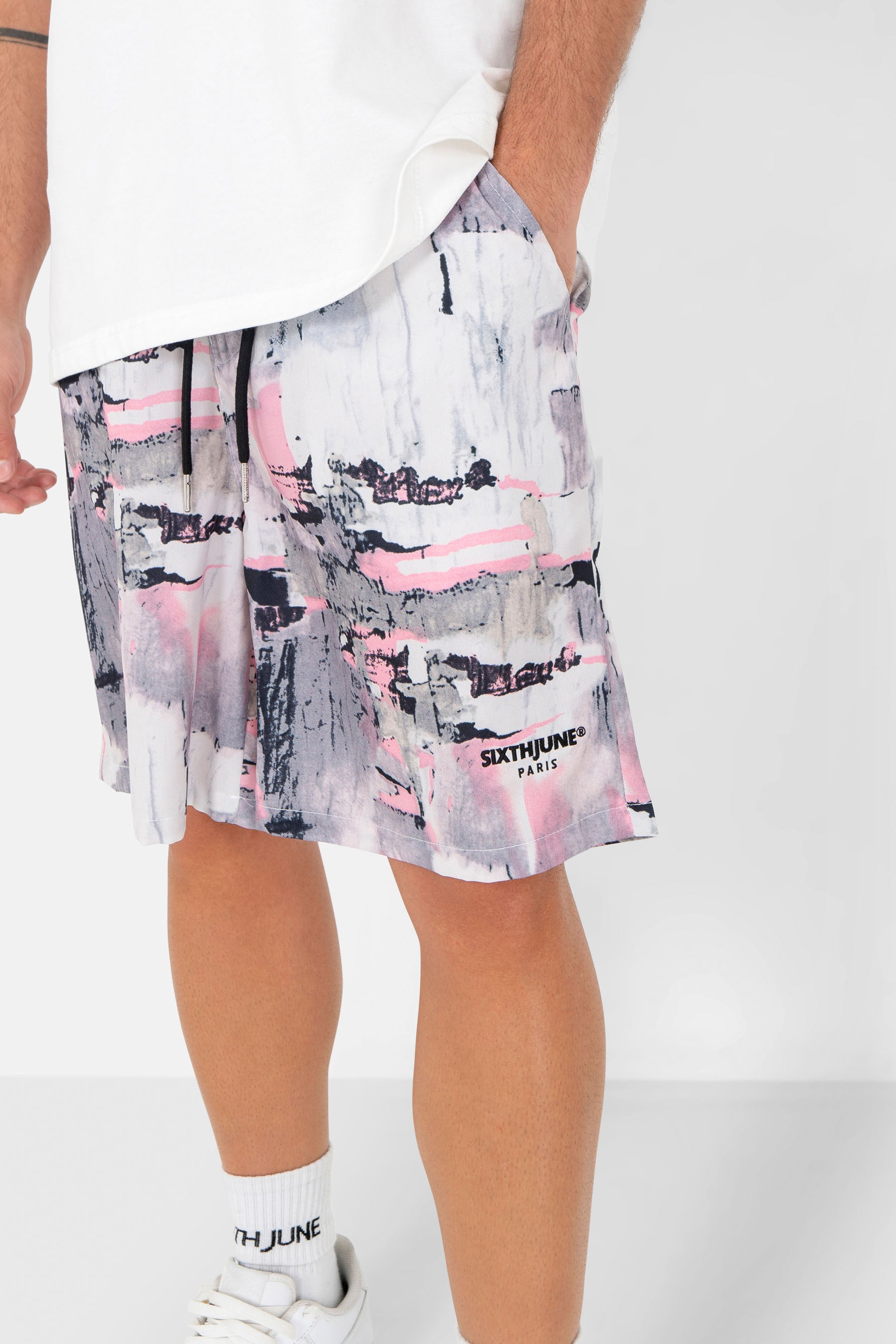 Short fluide tie dye Gris