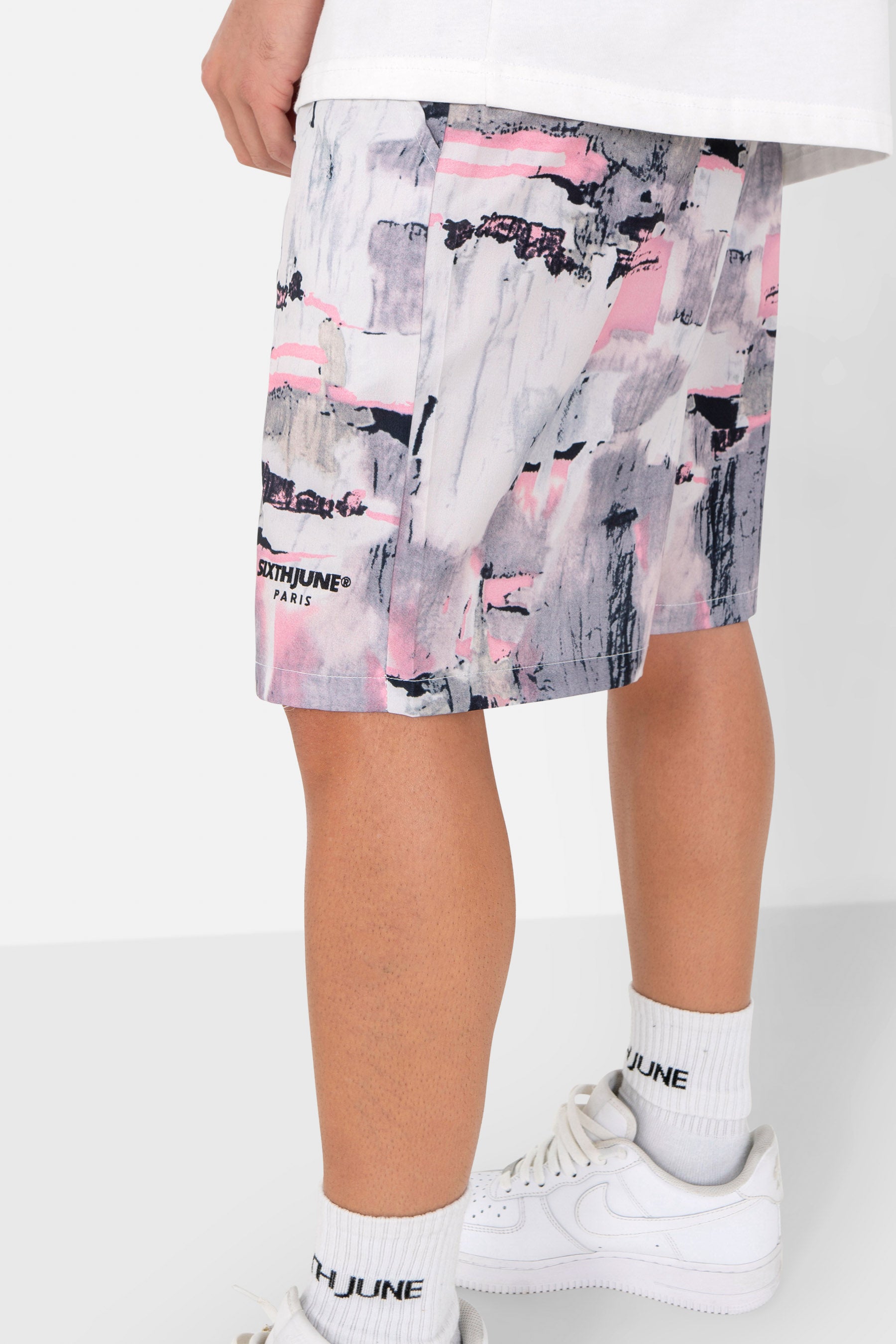 Short fluide tie dye Gris