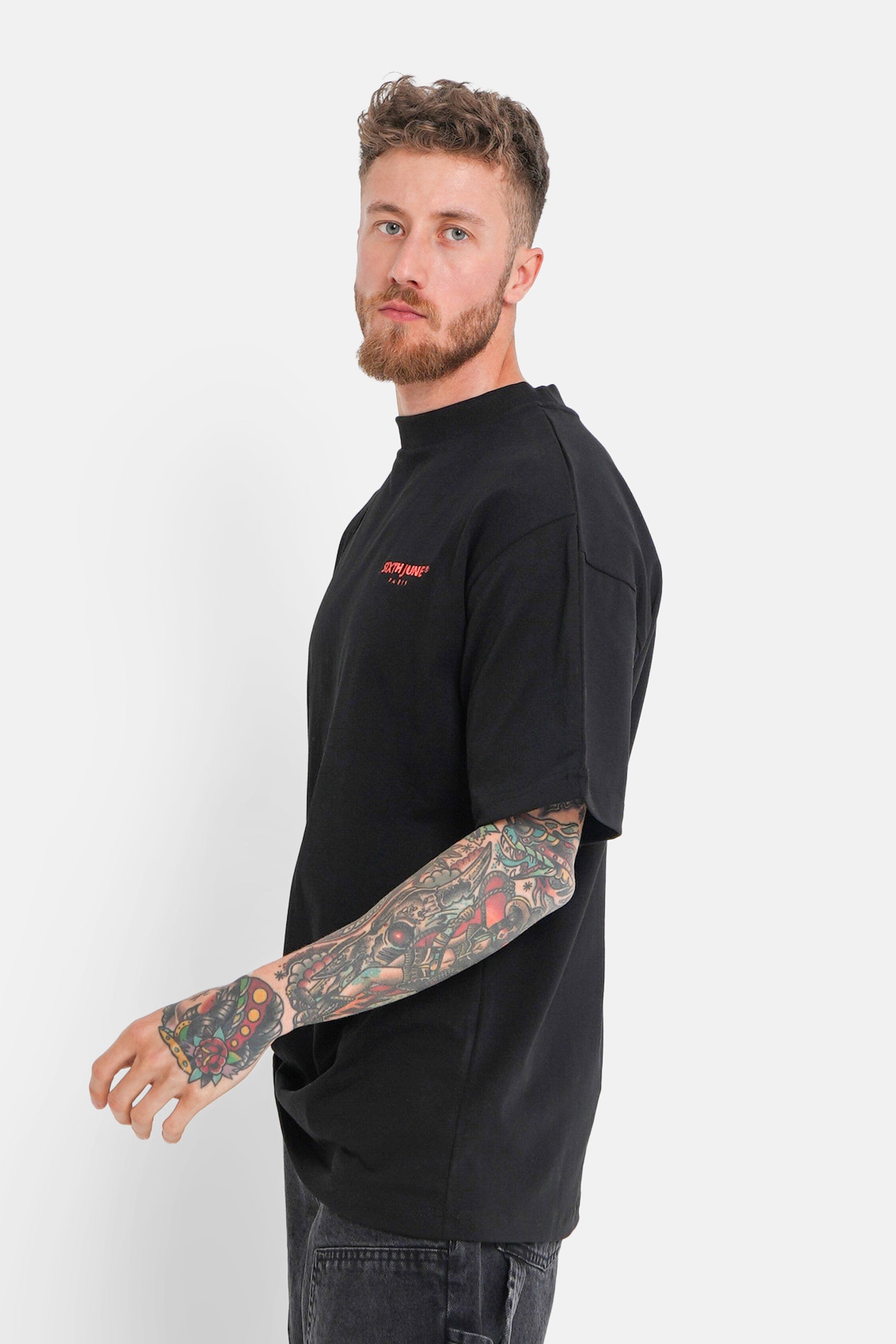 T-shirt logo patch dos Noir