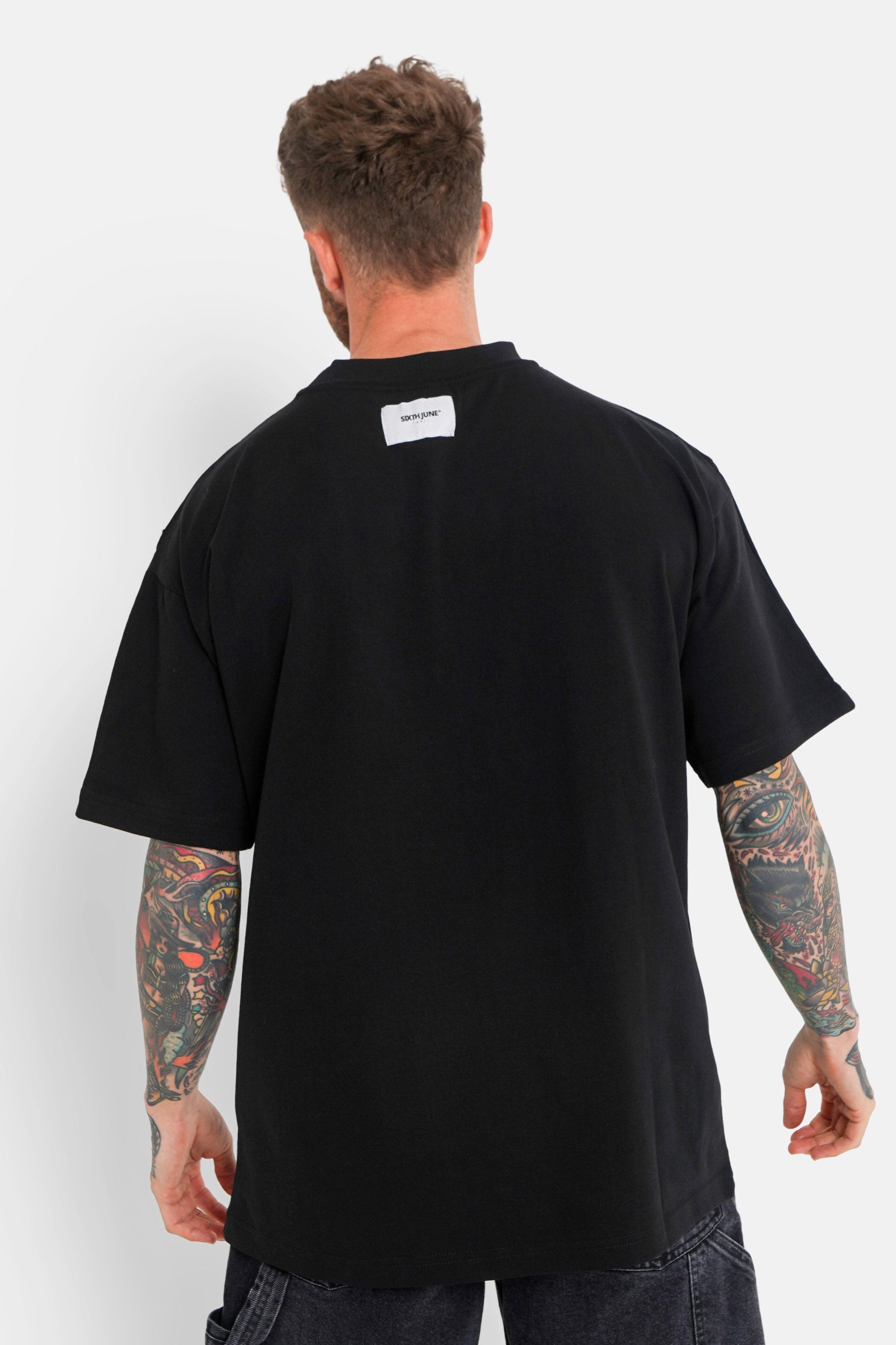 T-shirt logo patch dos Noir