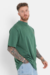 T-Shirt mit Logo-Patch hinten in Grün