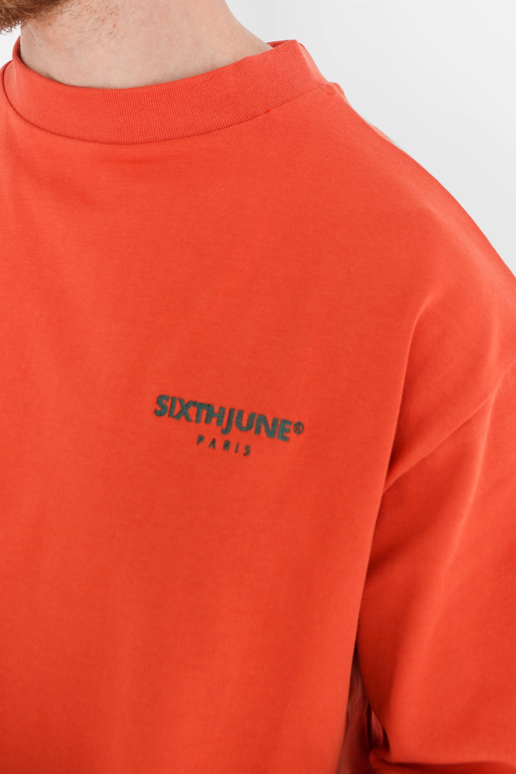 Back logo patch t-shirt Orange