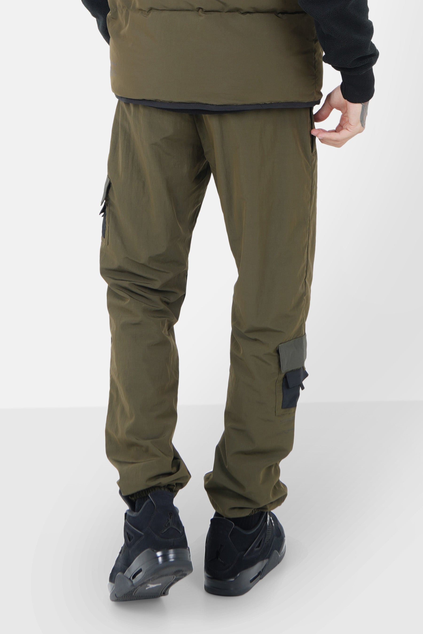 Pantalon cargo nylon Vert kaki