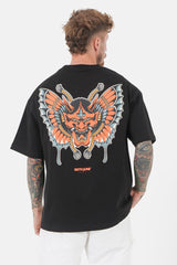 Schmetterlings-T-Shirt Schwarz
