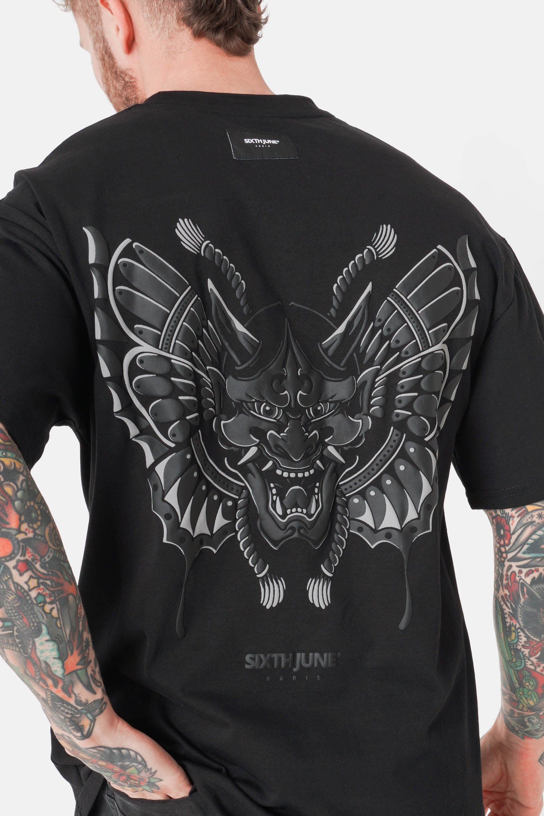 Samourai print t-shirt Black 