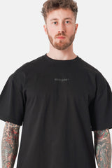 T-Shirt mit Samurai-Aufdruck Schwarz