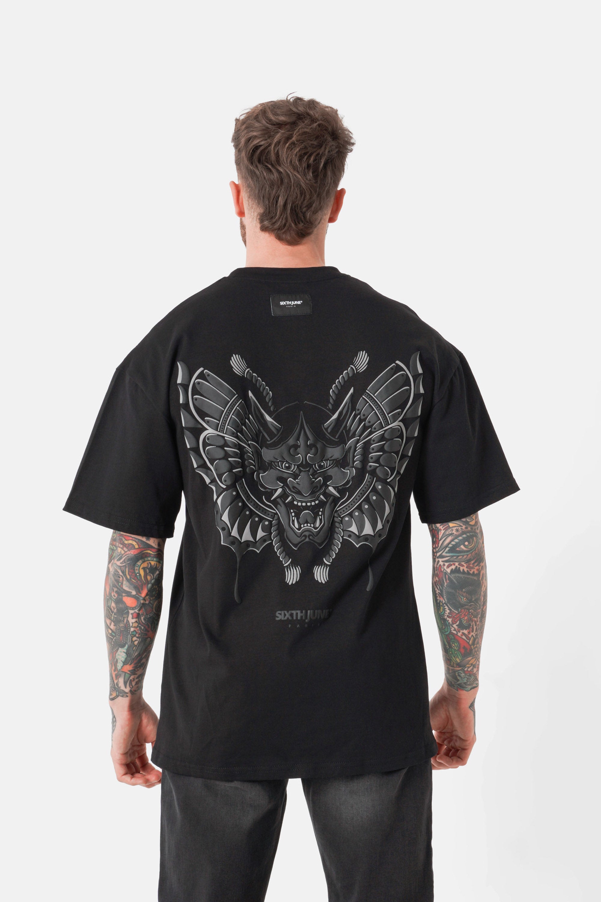 Samourai print t-shirt Black 