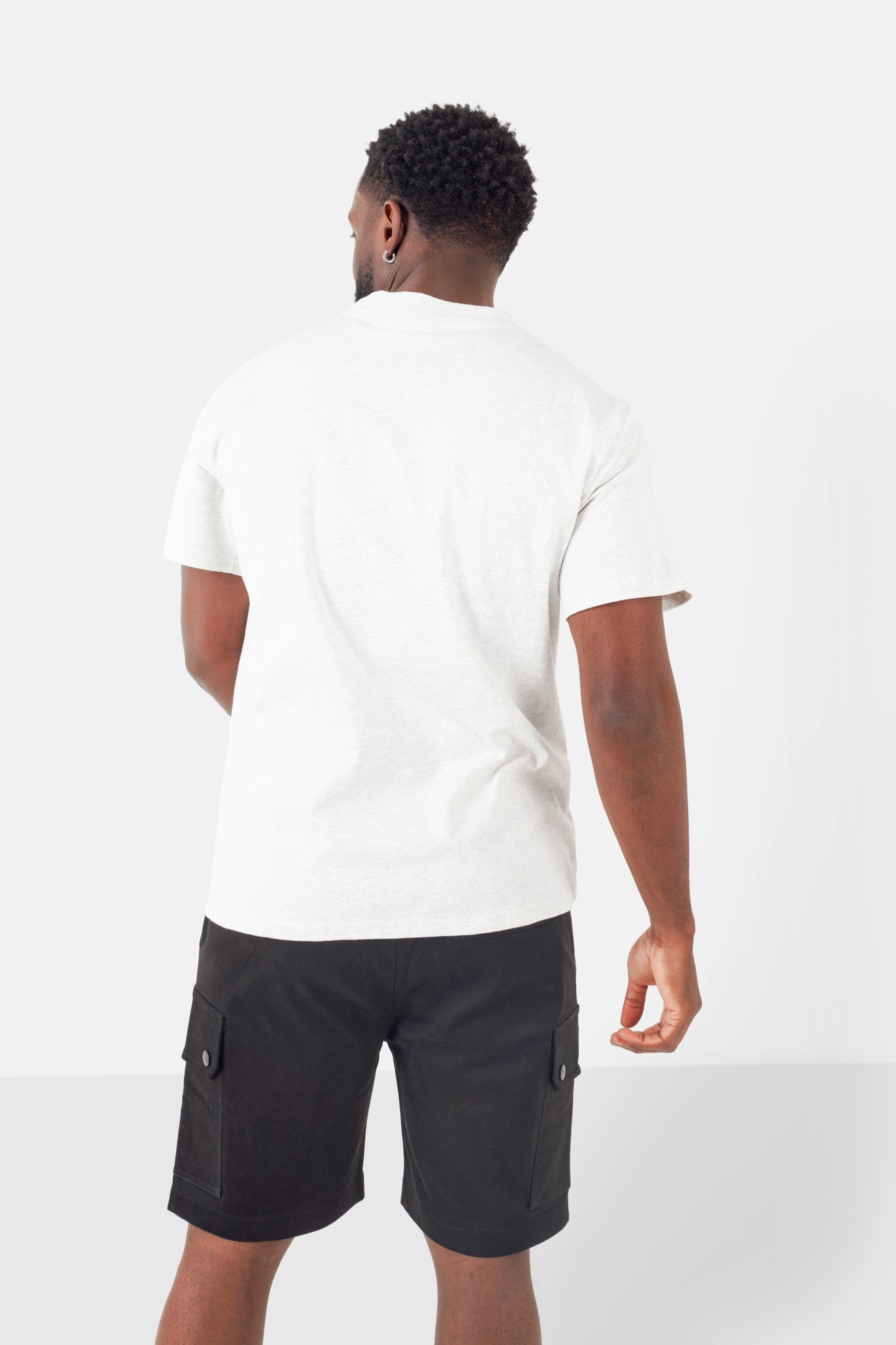 T-shirt print rétro Gris clair
