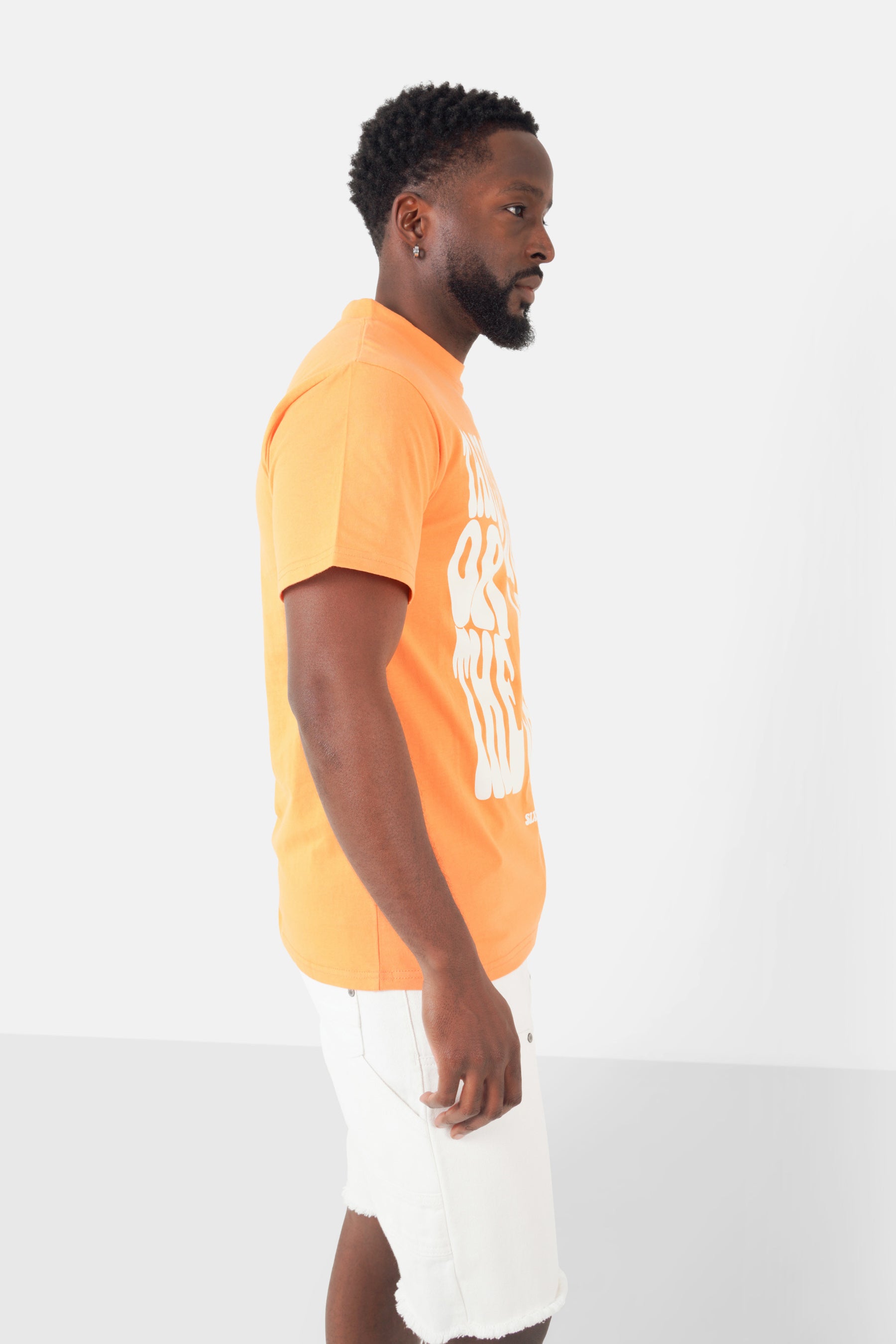 T-shirt print rétro Orange