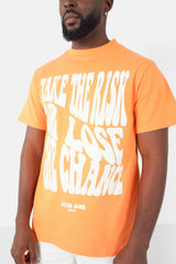 T-shirt print rétro Orange