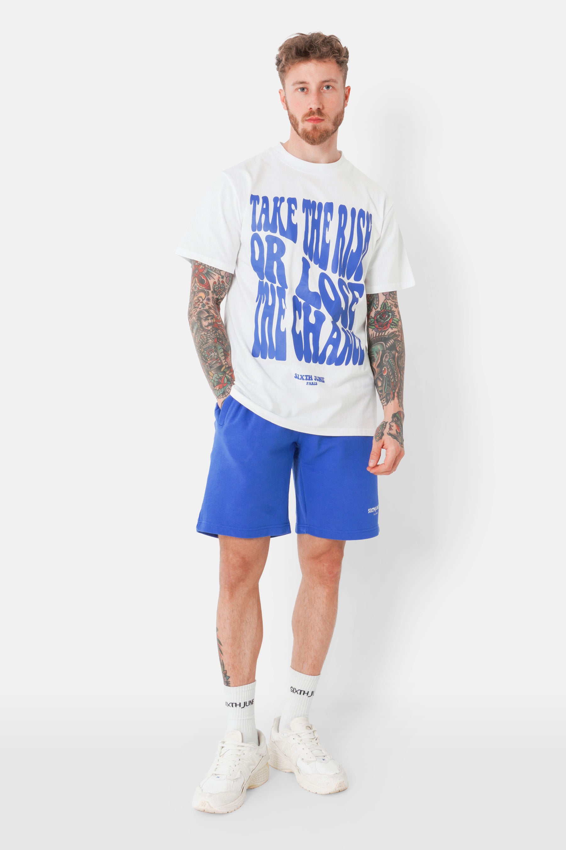 T-shirt print rétro Blanc