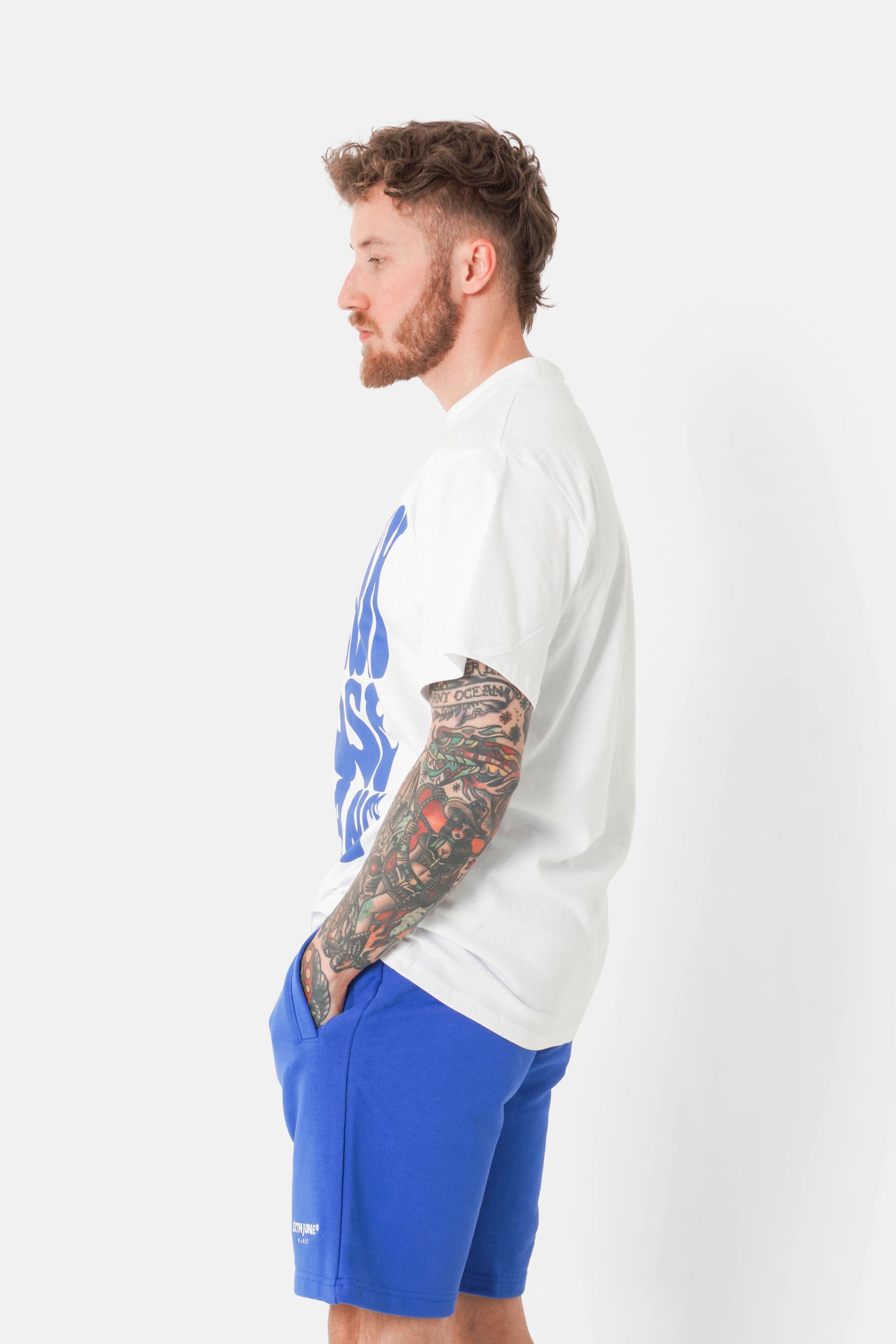 T-shirt print rétro Blanc