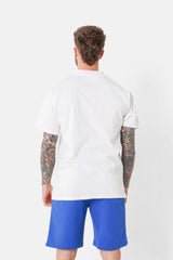 T-Shirt mit Retro-Print Weiß
