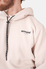 Nylon-Sweatshirt mit QR-Code Beige