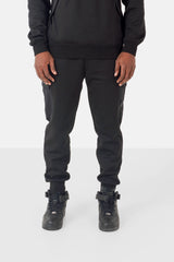 Nylon cargo bicolore jogging suit Black 