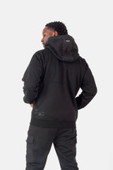 Sweatshirt-Details mit Reißverschluss und Kapuze in Schwarz