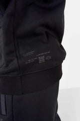 Details zip hood sweat Black