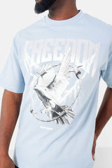  Freedom eagle T-shirt light Blue