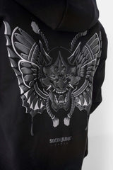 Sweatshirt zip capuche samouraï Noir