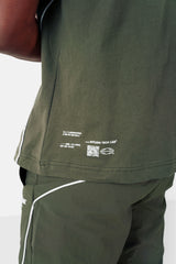 T-shirt bande logo Vert kaki