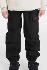 Pantalon poches cargo cordons Junior Noir
