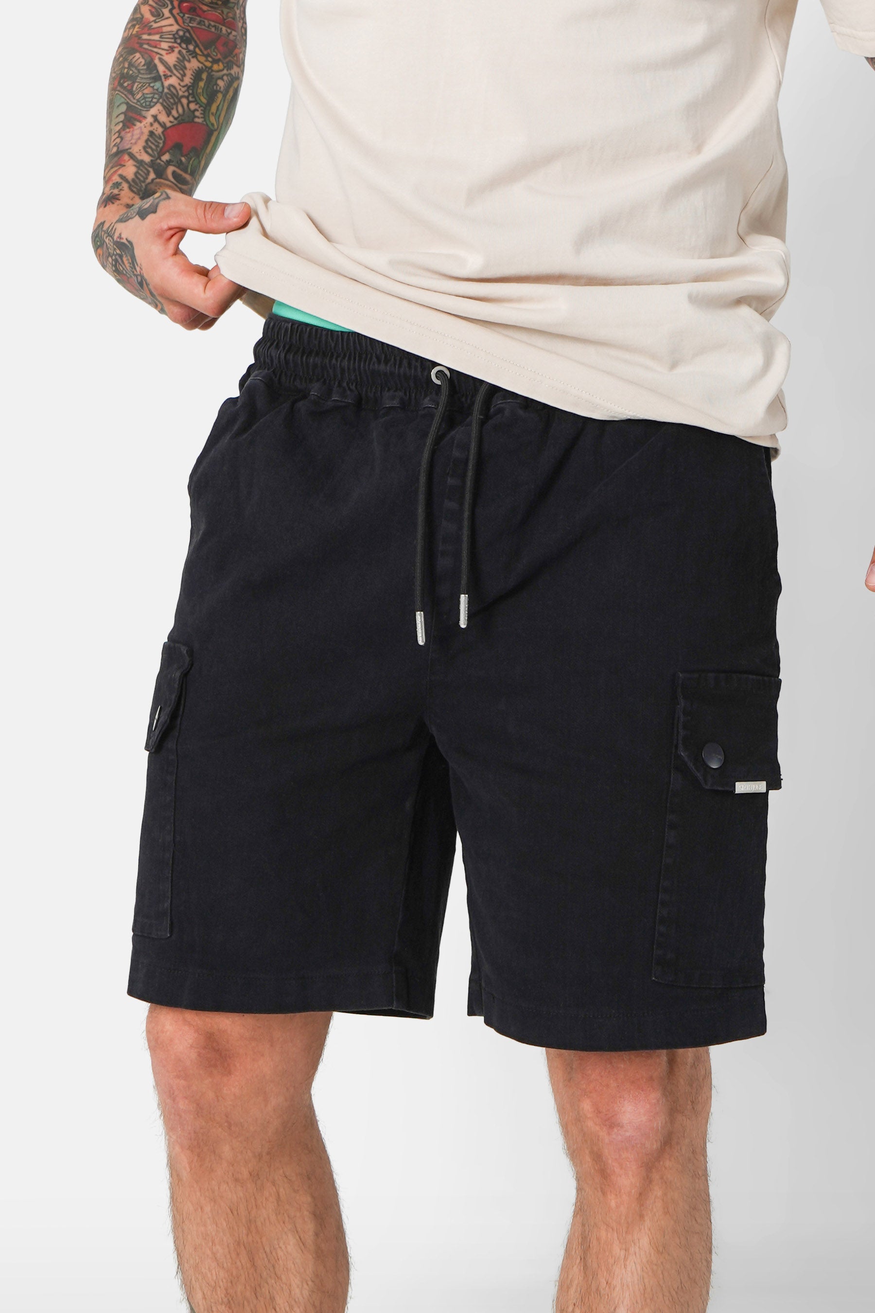 Short cargo cordon Noir