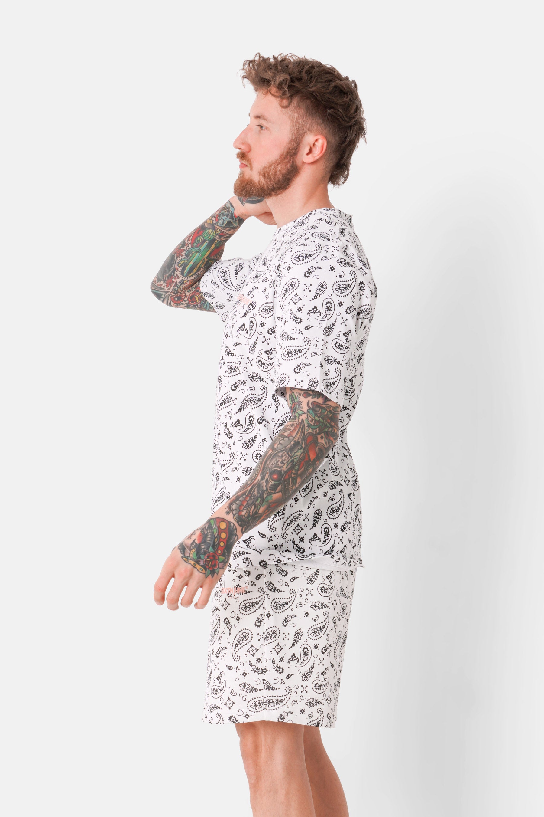 T-shirt full imprimé bandana Blanc