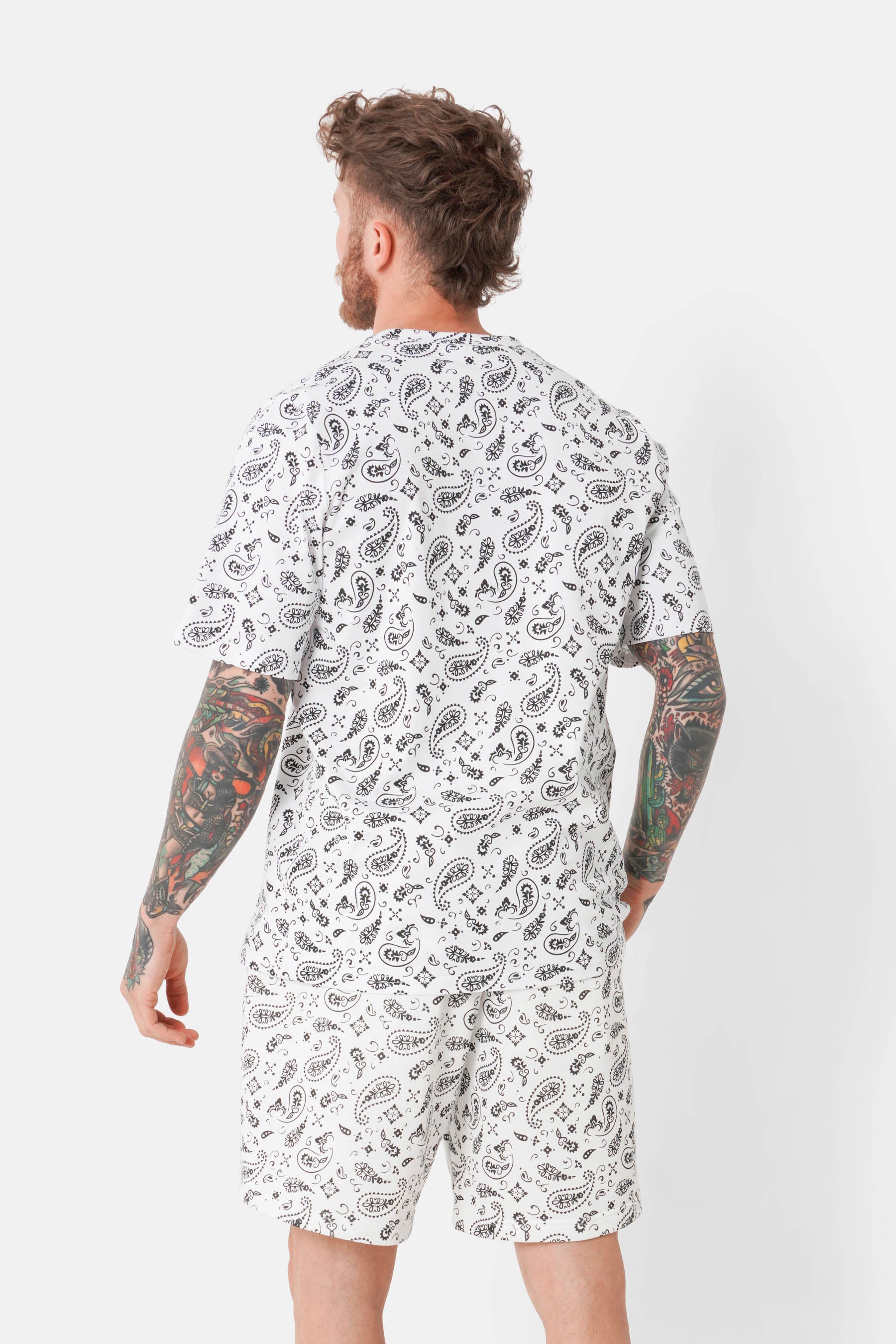 T-shirt full imprimé bandana Blanc