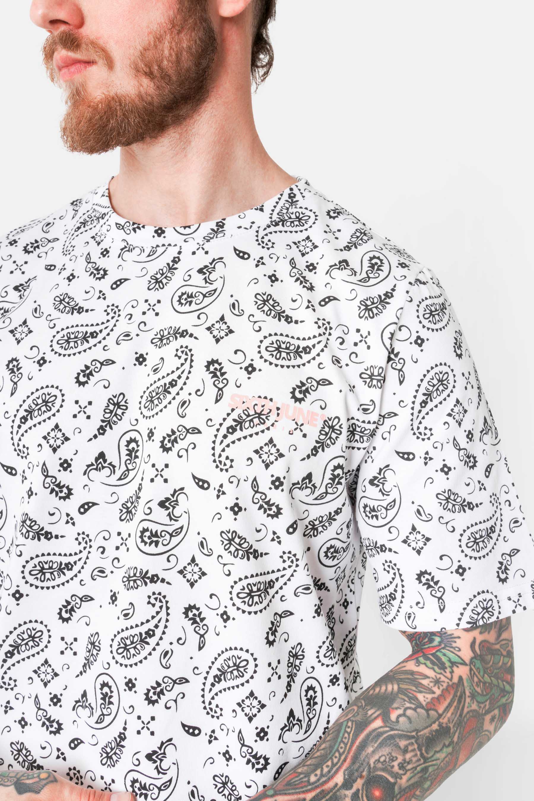 T-shirt full imprimé bandana Blanc