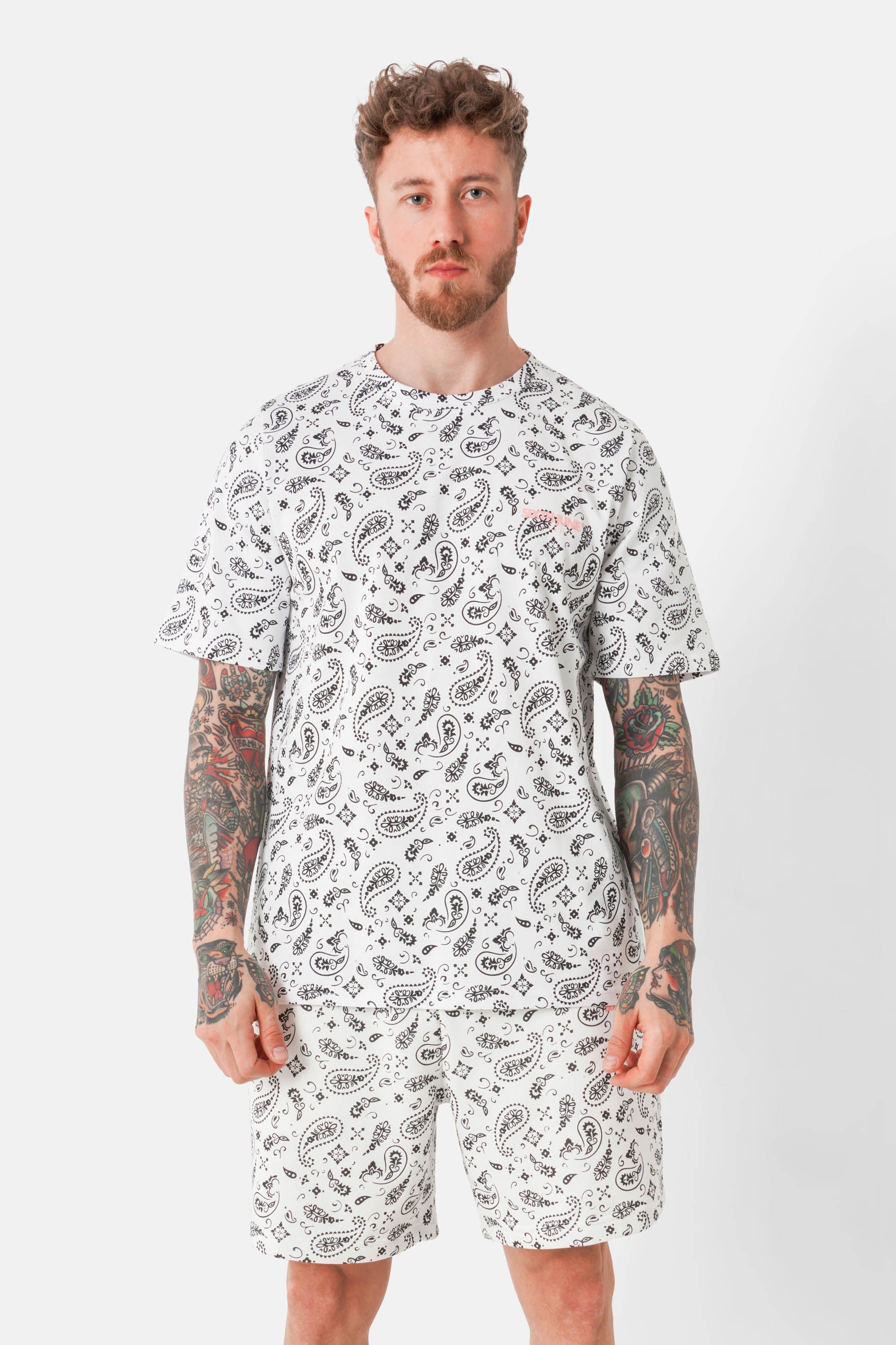 T-shirt full imprimé bandana Blanc