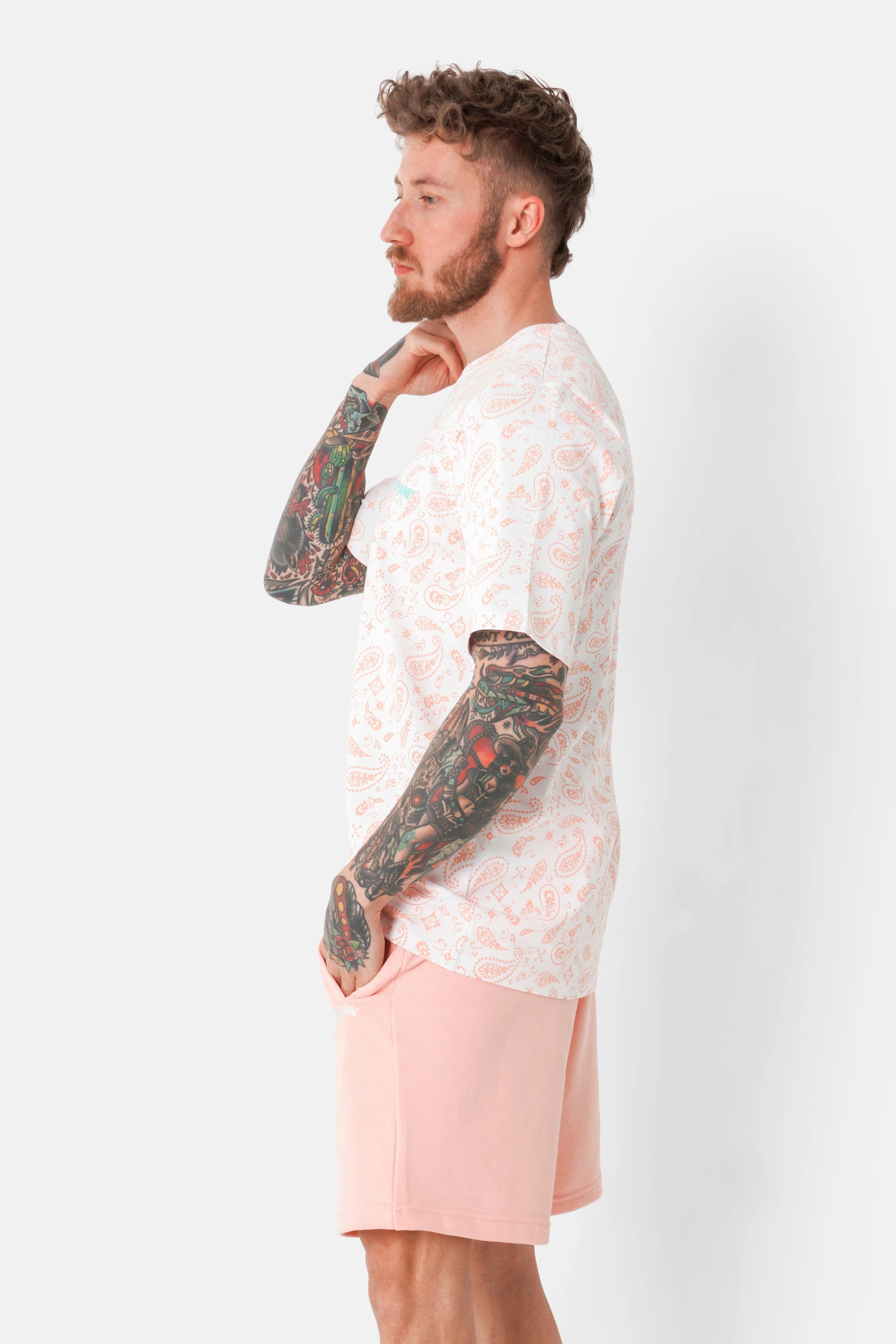 T-shirt full imprimé bandana Blanc