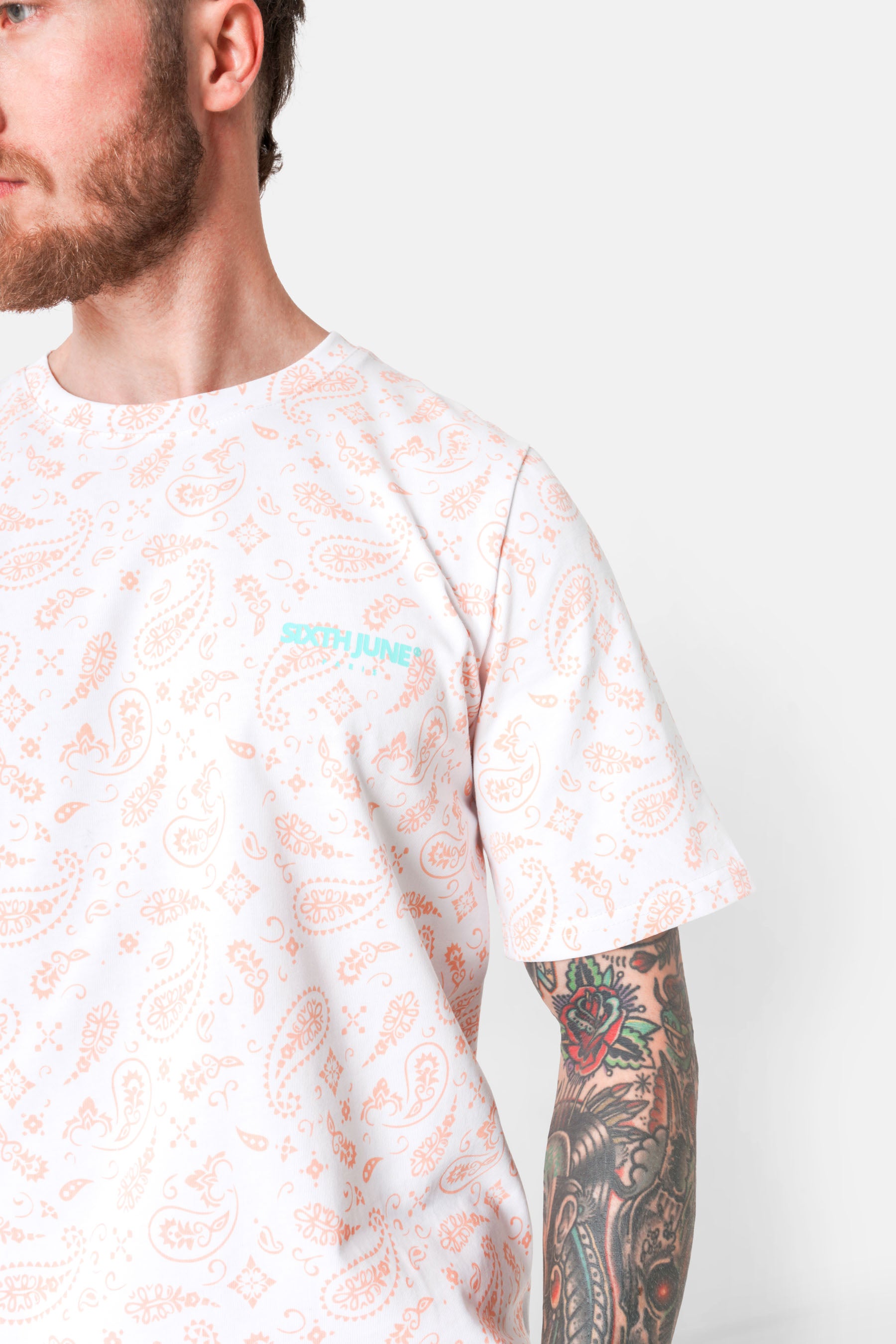 T-shirt full imprimé bandana Blanc