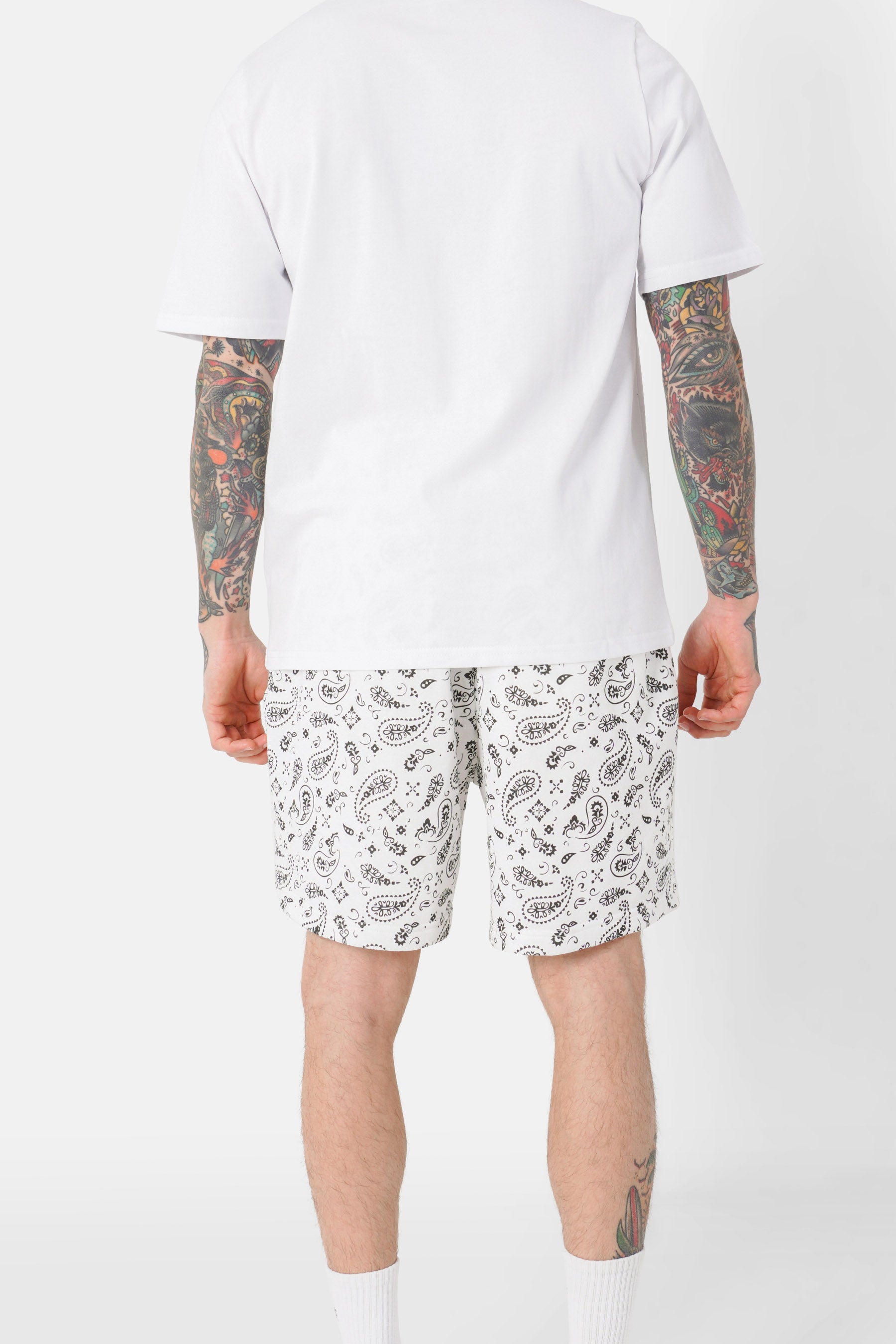 Short bandana cordon logo Blanc