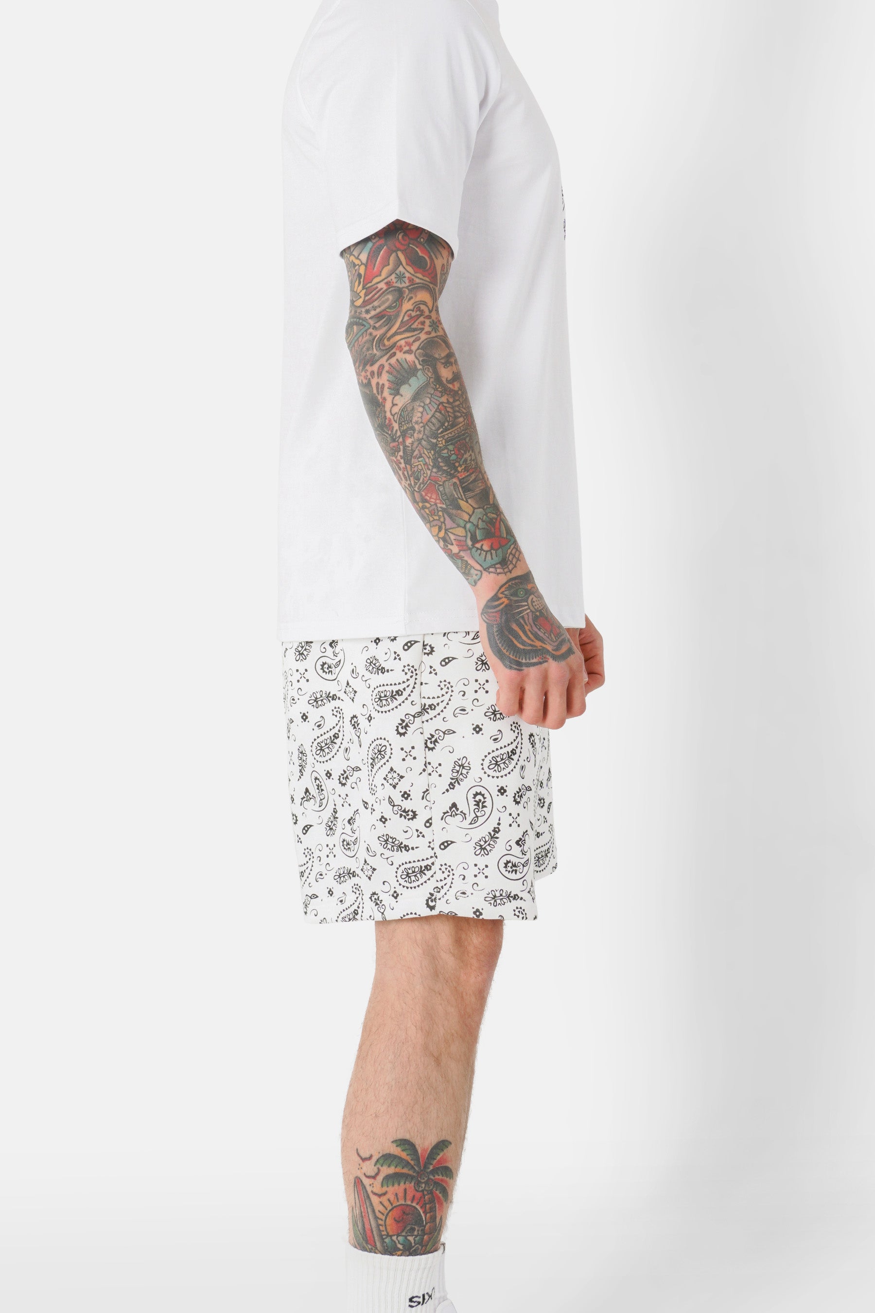 Short bandana cordon logo Blanc