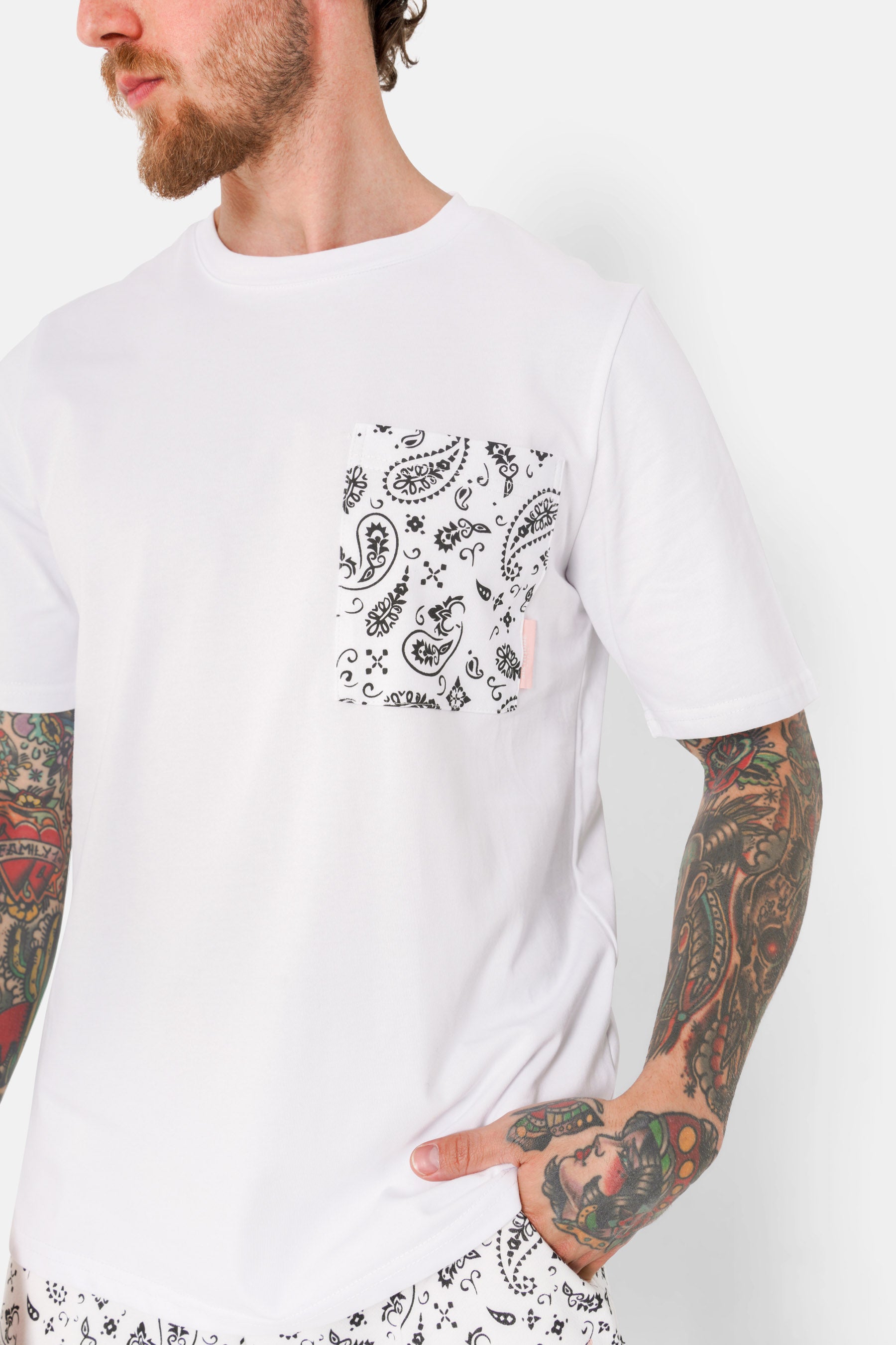 T-shirt poche bandana Blanc