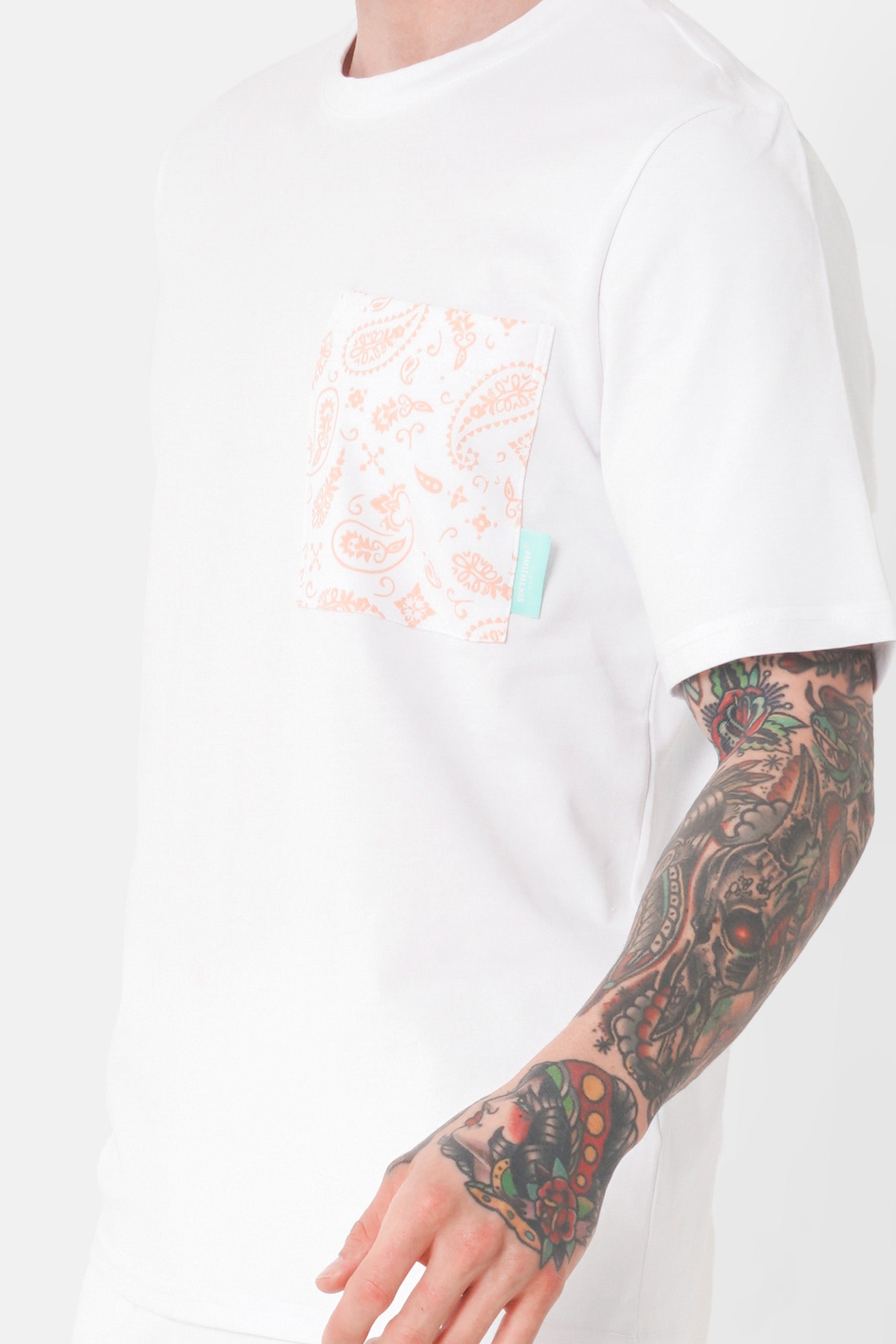T-shirt poche bandana Blanc