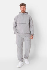 Nylon QR code pocket jacket Grey