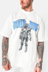 T-shirt print robot Blanc