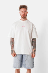 T-shirt print summer love Blanc