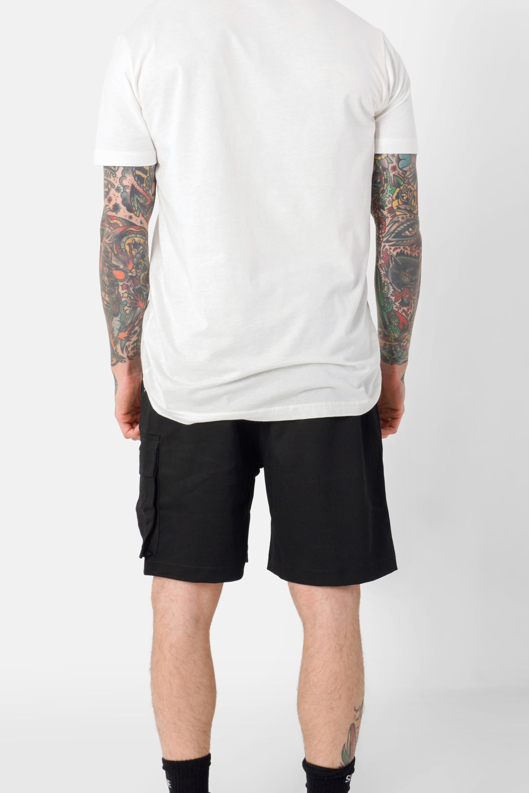 Short cargo logo broderie Noir