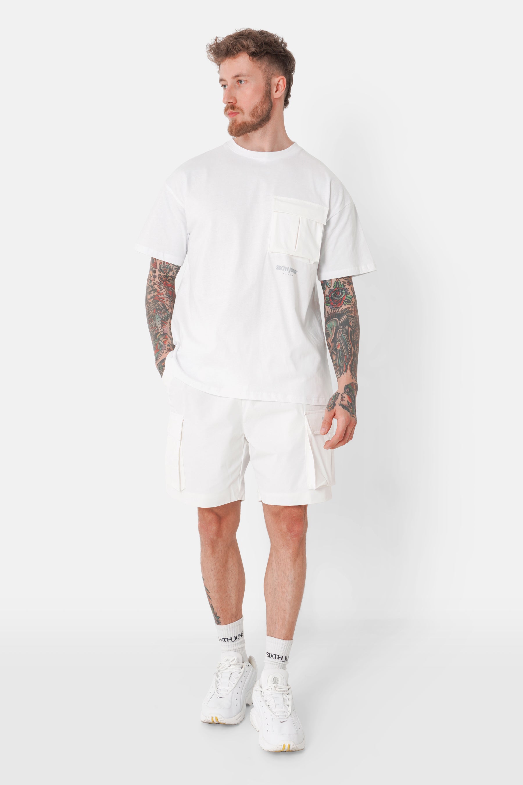 T-shirt poche QR Blanc