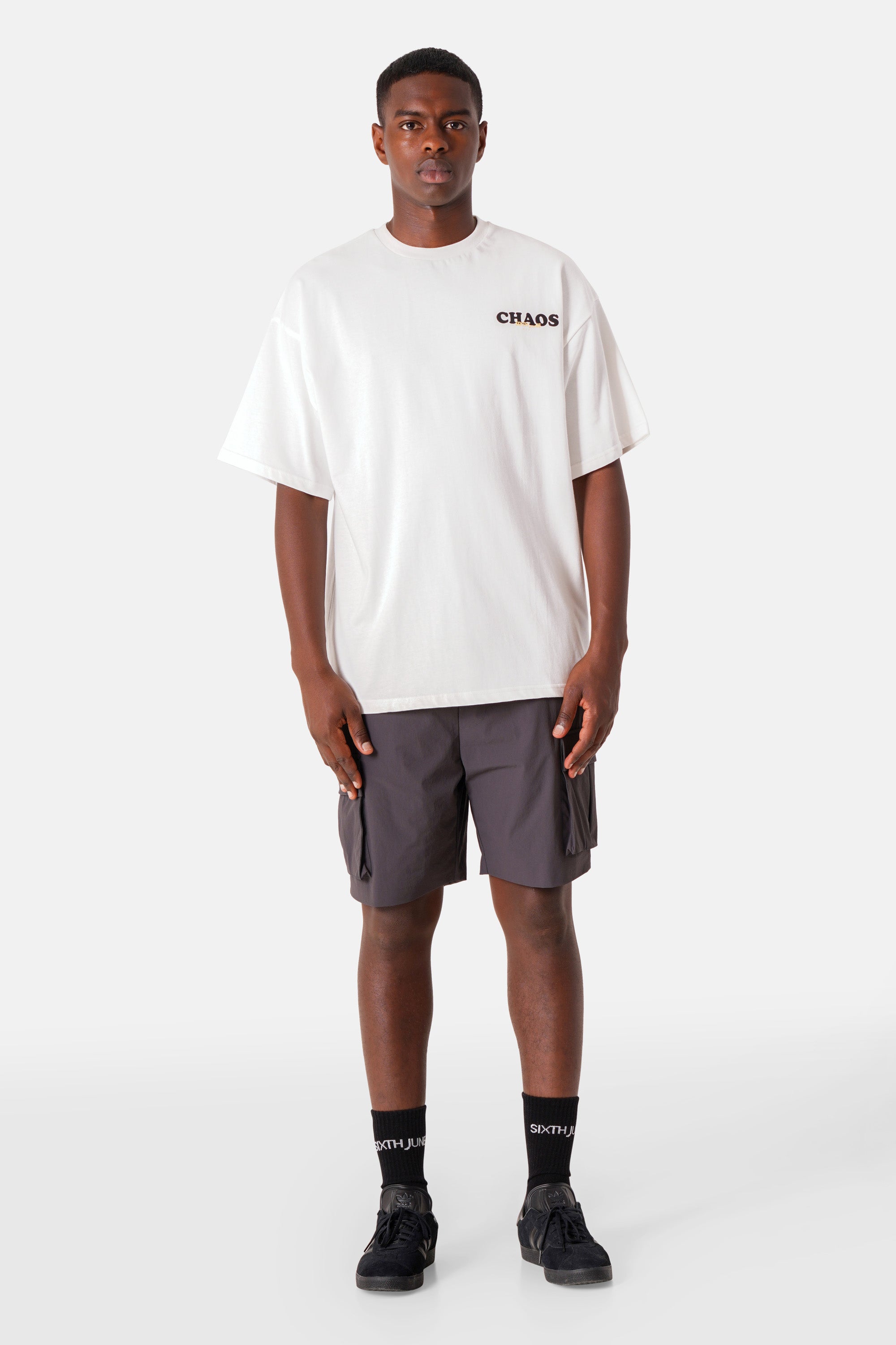 Short poche nylon QR code Gris foncé