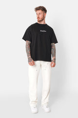 Crew embroidery t-shirt Black