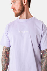 Crew embroidery t-shirt Purple