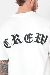 T-shirt broderies crew Blanc