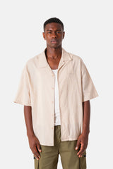 Chemise logo broderie Beige