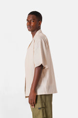 Chemise logo broderie Beige