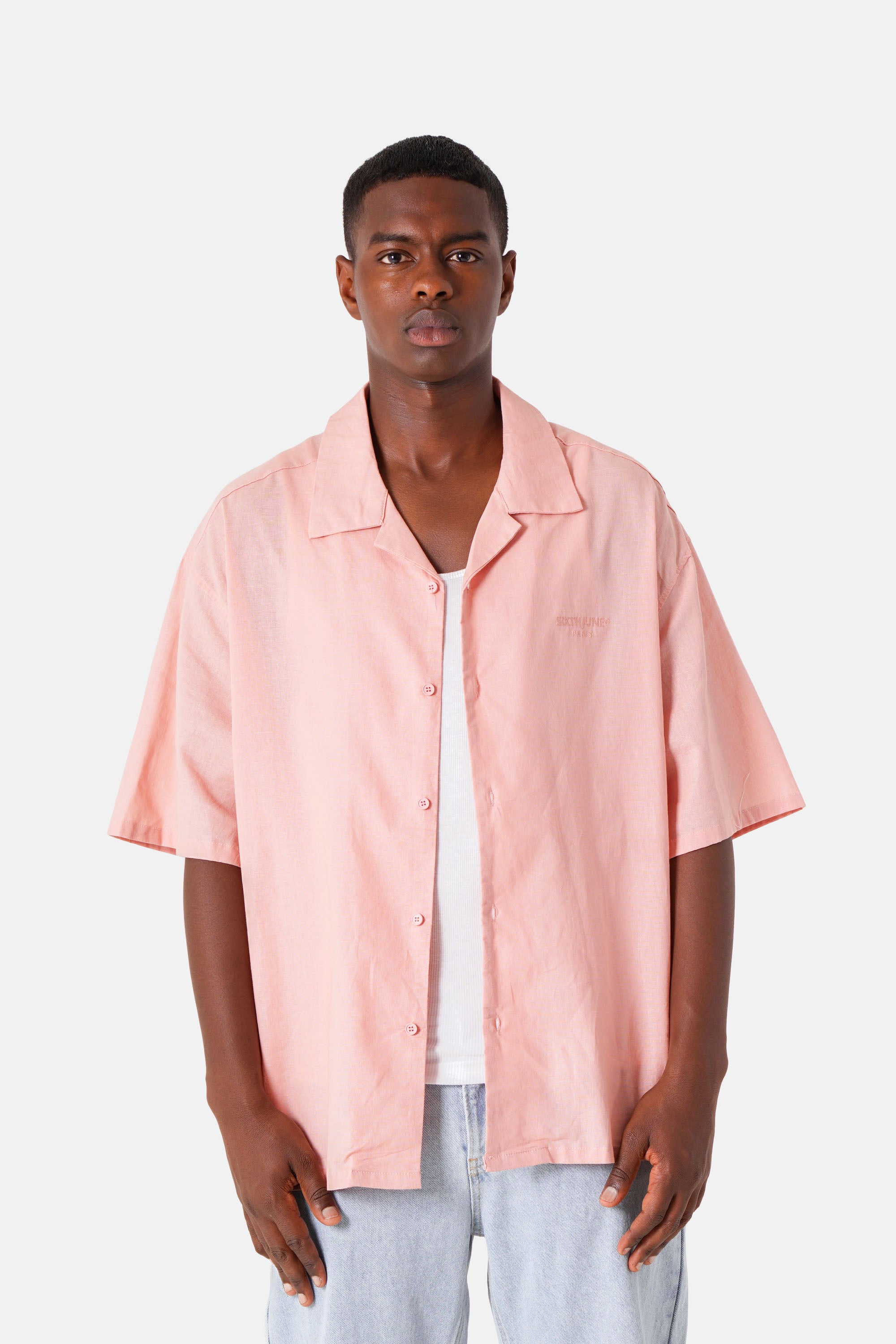 Hemd mit Rosenstickerei-Logo