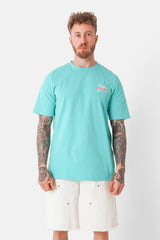 T-Shirt mit Strandprint Hellblau